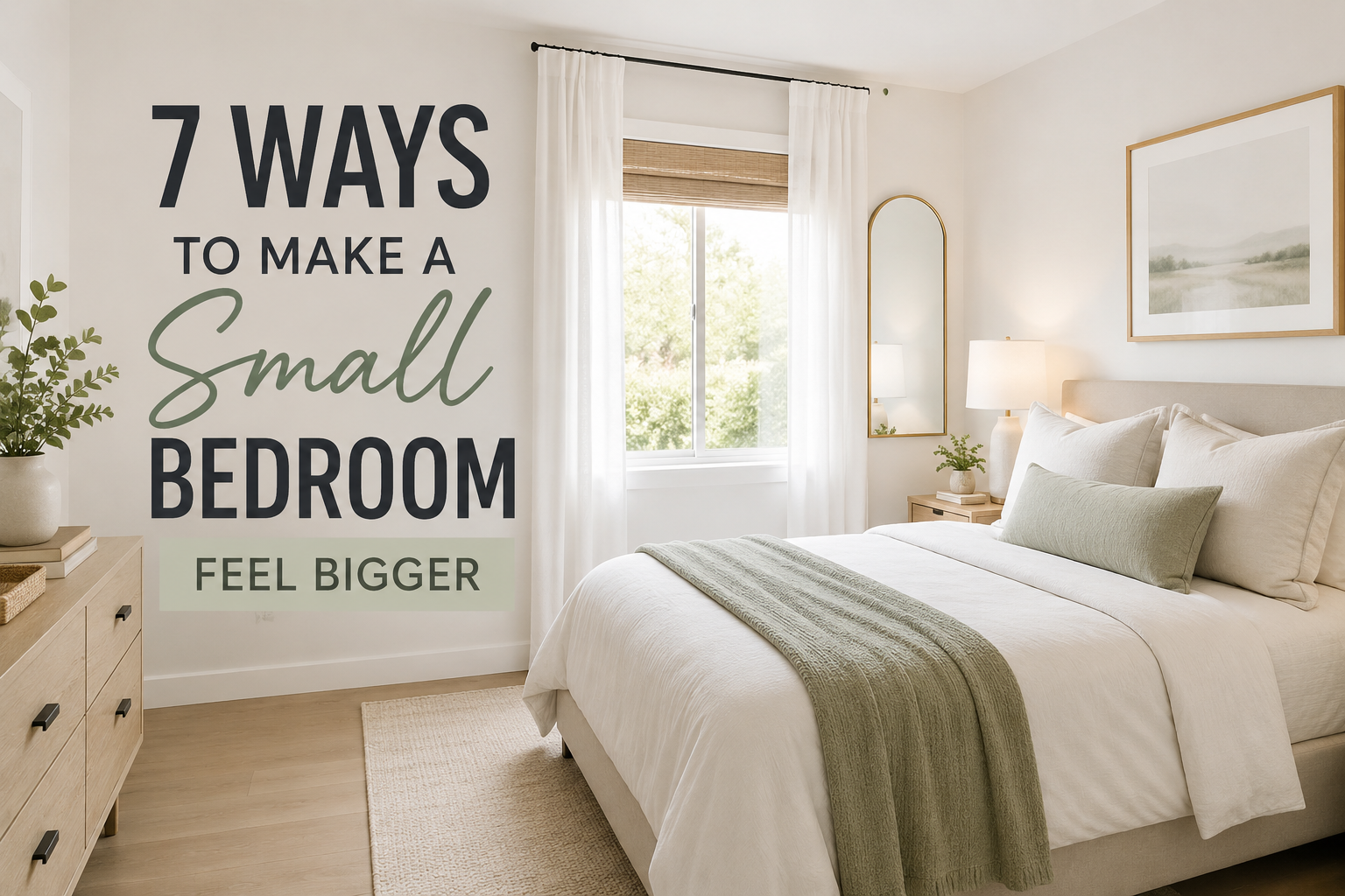 Featured image for 7 Ways to Make a Small Bedroom Feel Bigger